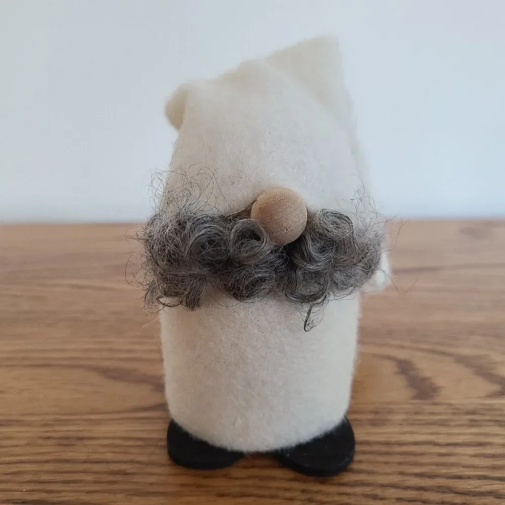 Handmade Sweden Larssons Tra Wood & Felt Christmas Tyko Santa Gnome Elf Figurine